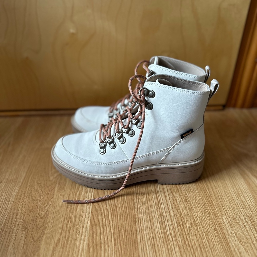 White Teva hiking boot